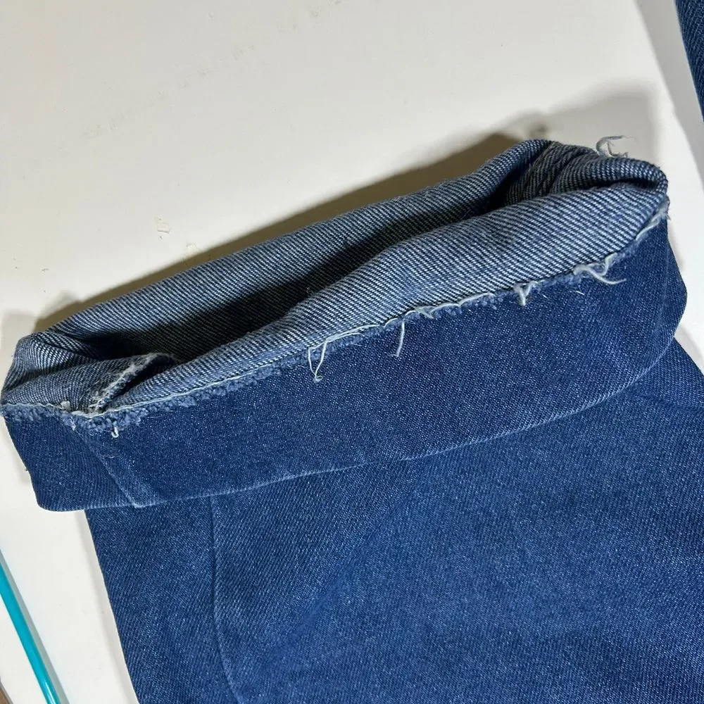 Vintage Levi's‎ Straight Leg Denim Jeans Medium Wash Altered Hem Mens 42x28